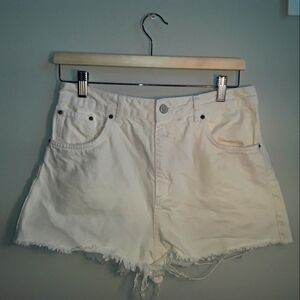 🌼2 For $15🌼 Topshop White High Waist Denim Shorts Women's Size 10 Large